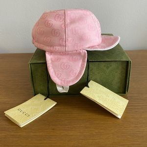Gucci kids interlocking G ear-flap cap